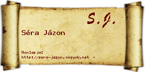 Séra Jázon névjegykártya